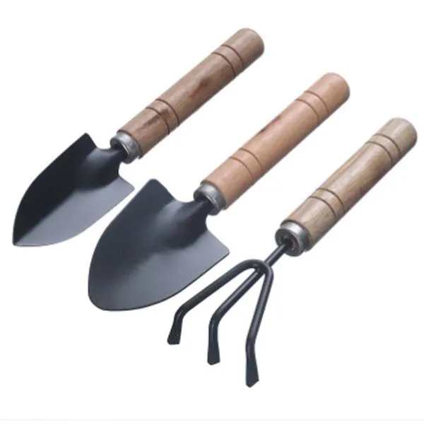 Mini Three-Pieces Wood Handle Gardening Tool Set 5