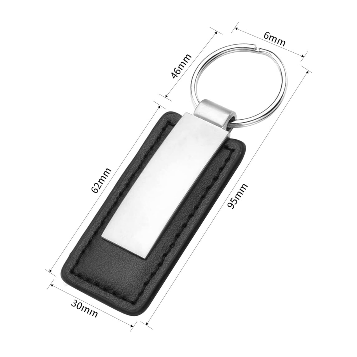 PU Leather and Metal Keychain with Custom Logo Engraving 5