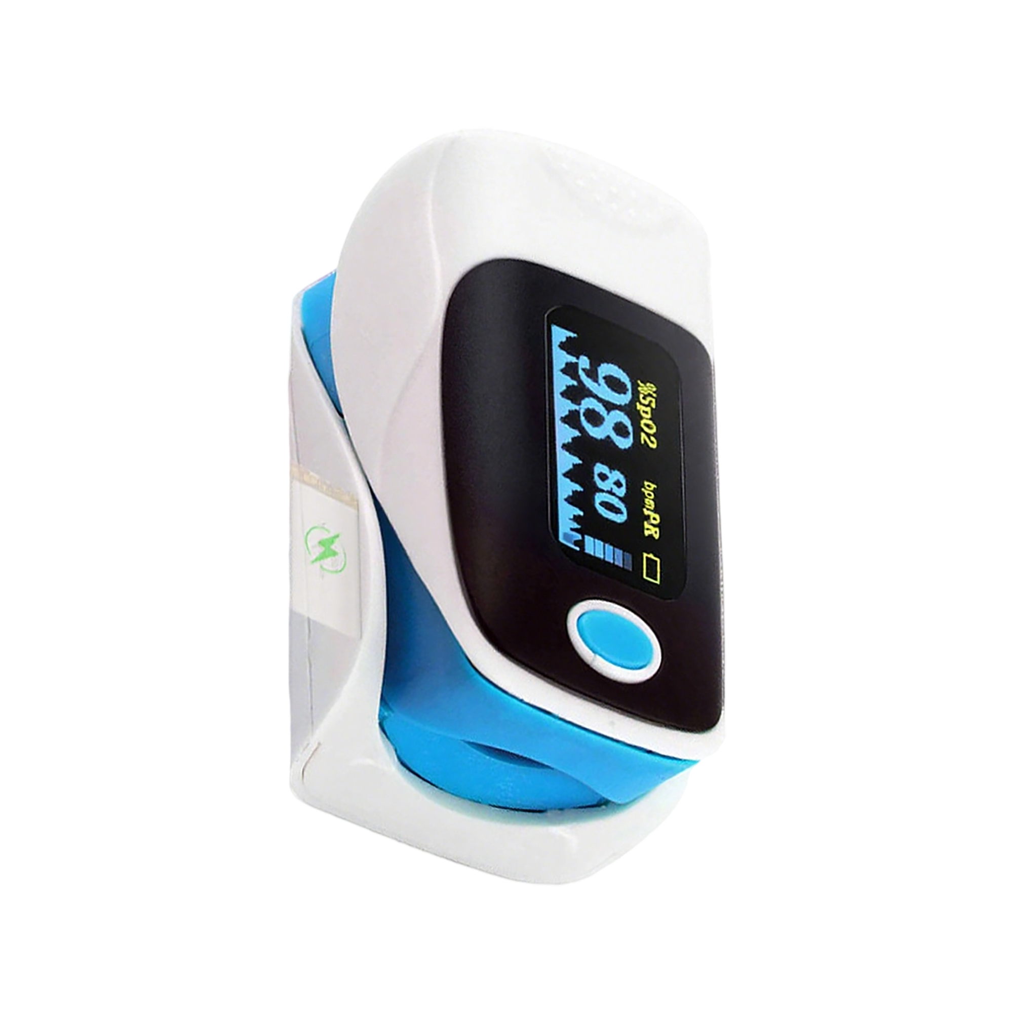 Finger Pulse Oxygen Monitor With Bar Graph 2.5" By 1.4" By 2.4" 7