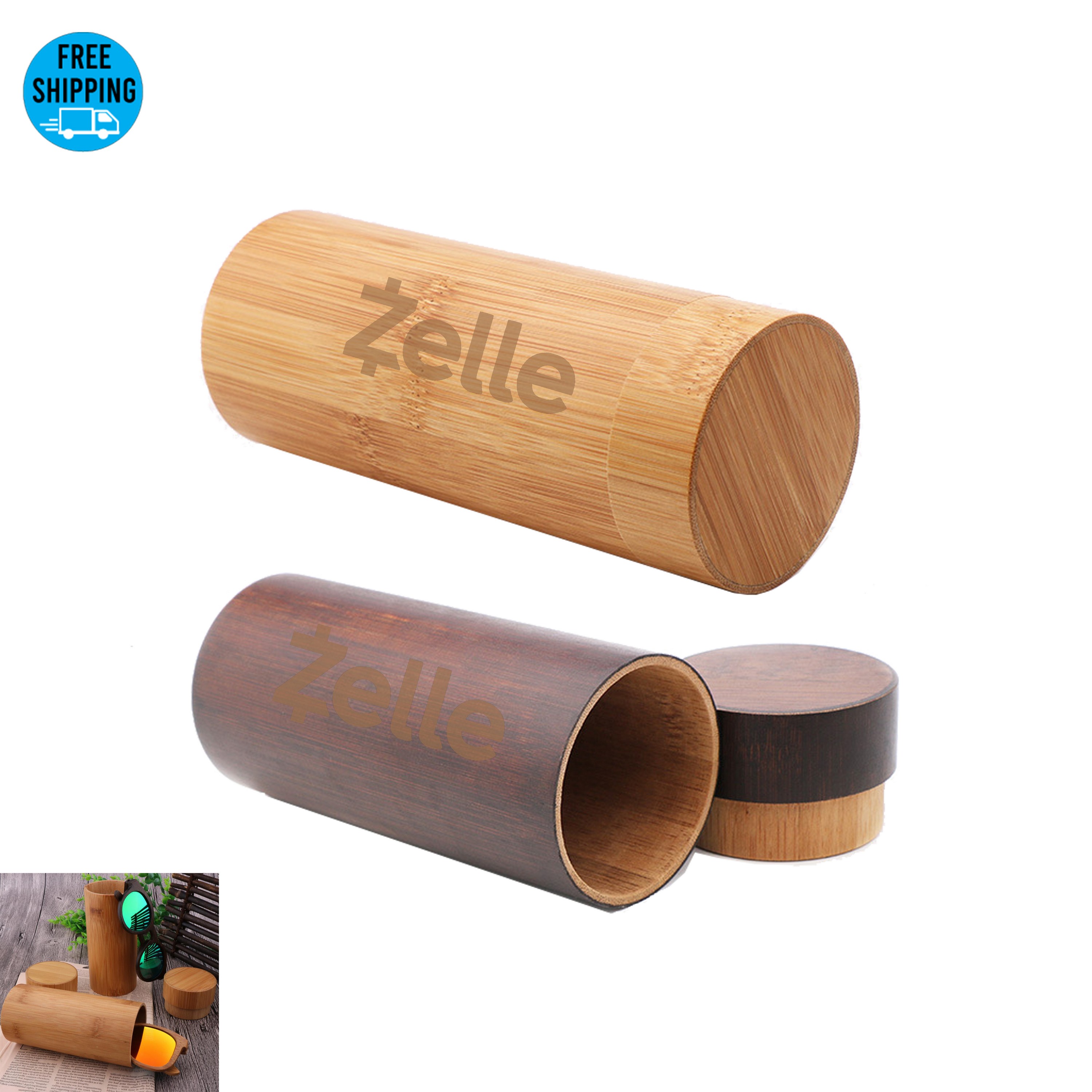 Natural Bamboo Sunglasses Case 2