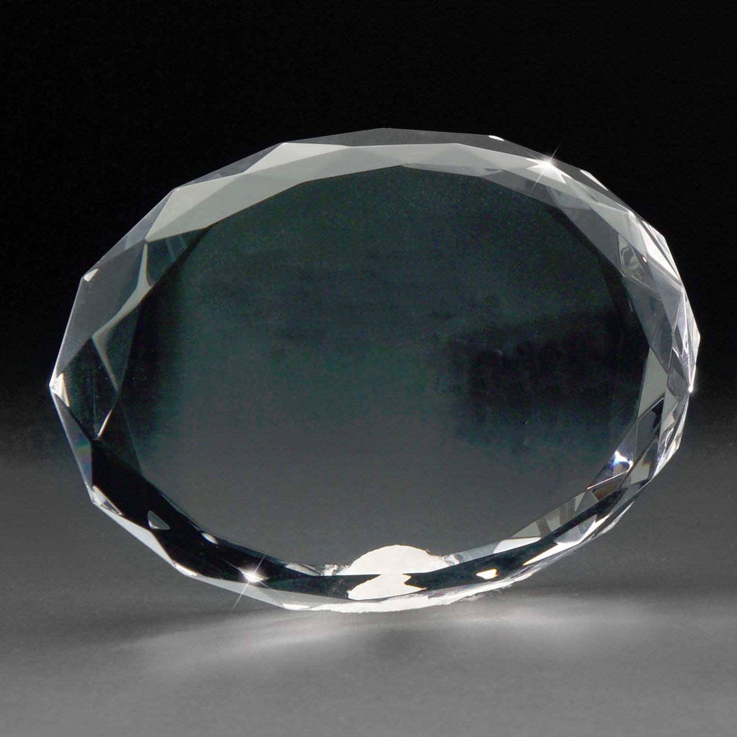 3D Crystal Oval Paperweight 2