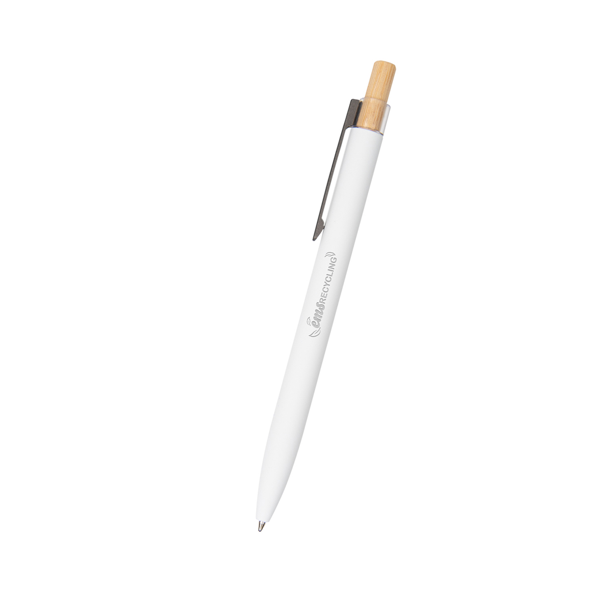 Recycled Aluminum Pen With Bamboo Plunger 13