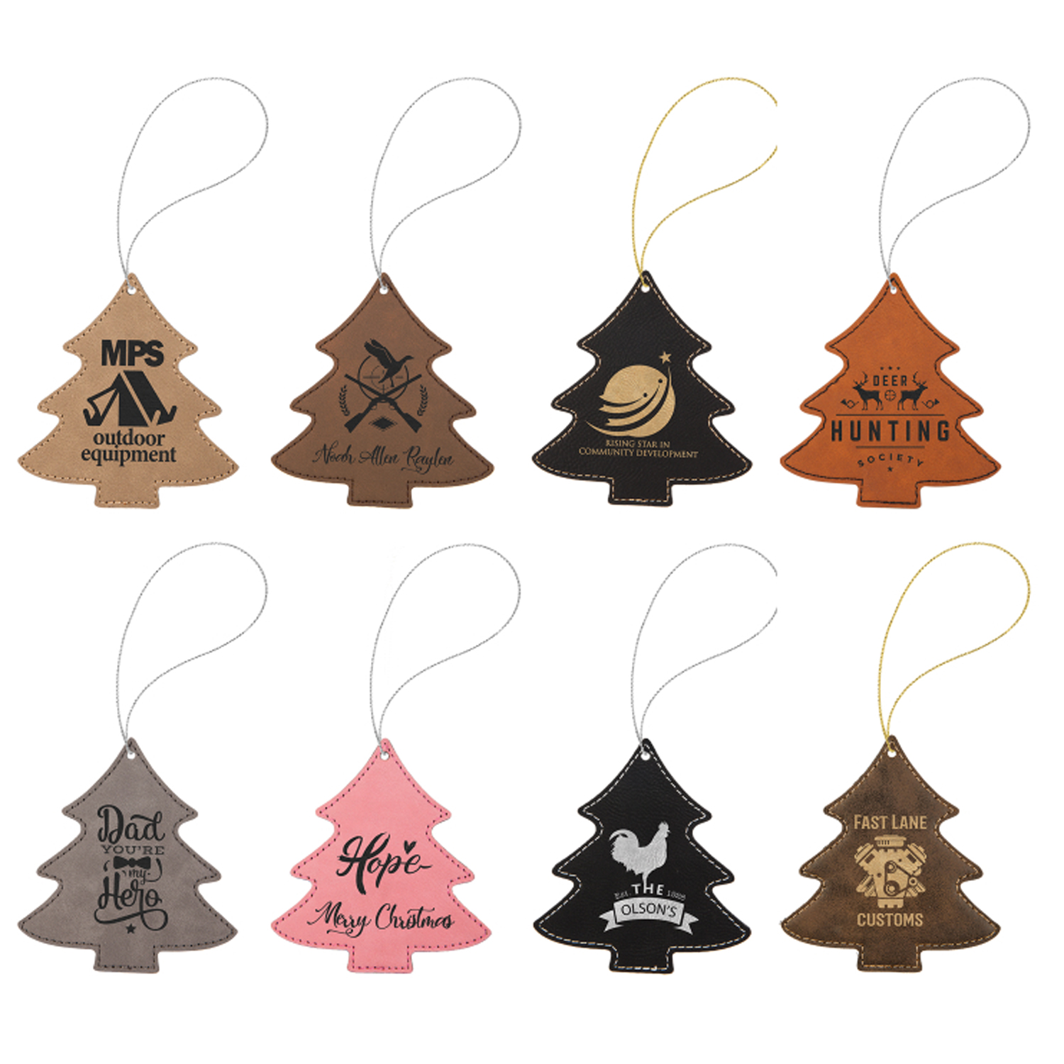 Tree Leatherette Ornament 1