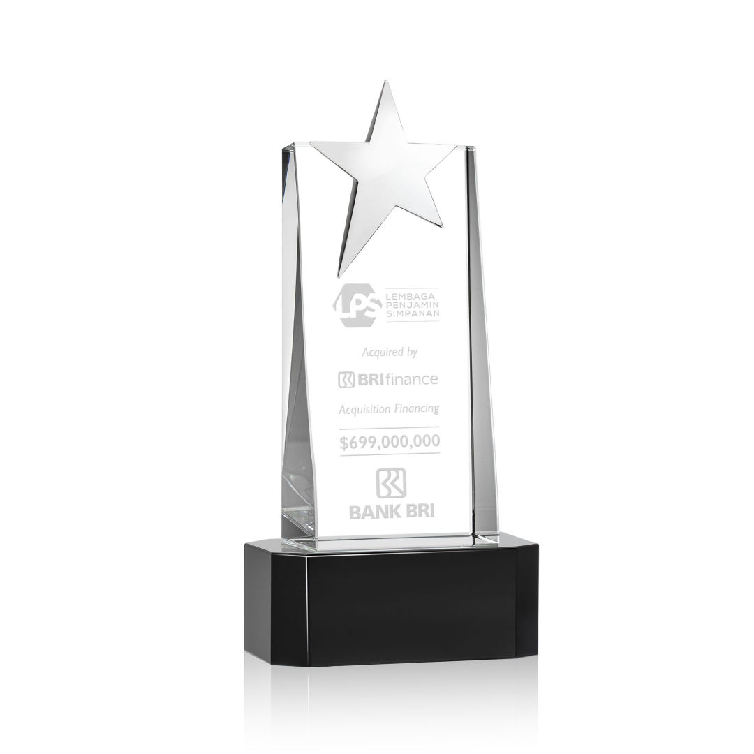 Fanshaw Silver Star Award on Base - Black 10