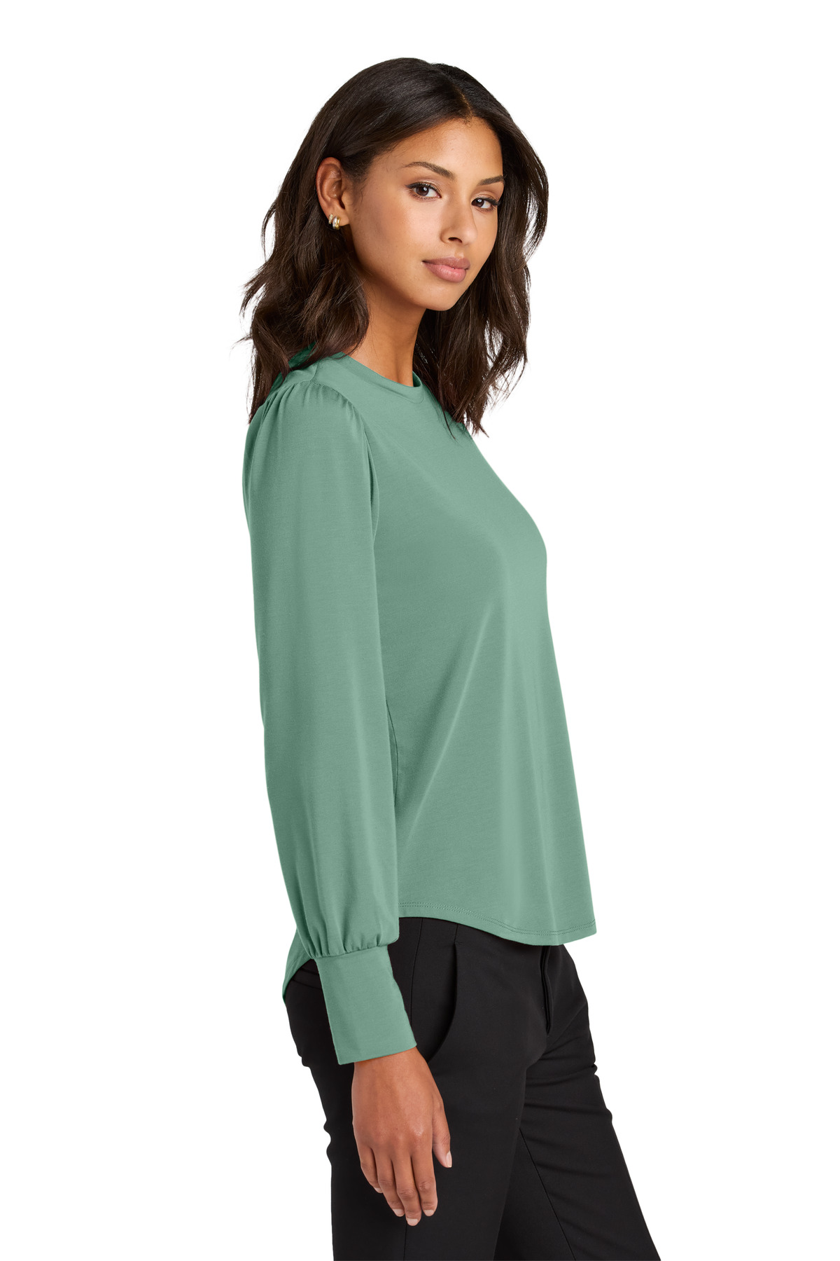 Mercer+Mettle Women's Stretch Jersey Long Sleeve Blouson Top MM1019 44
