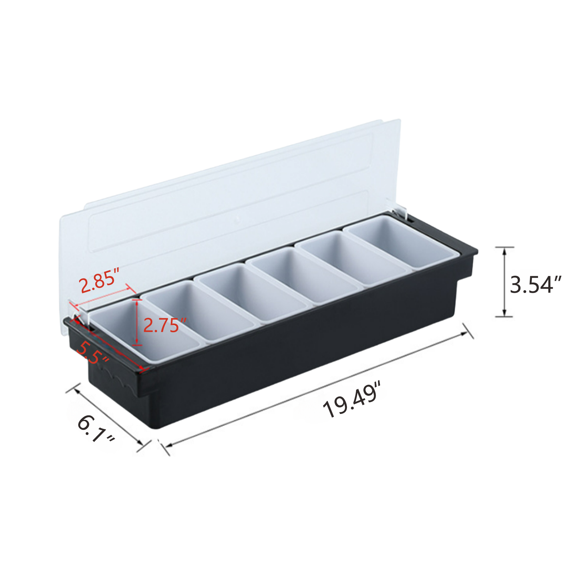Bar Fruit Condiment Caddy With Lid MOQ20 3