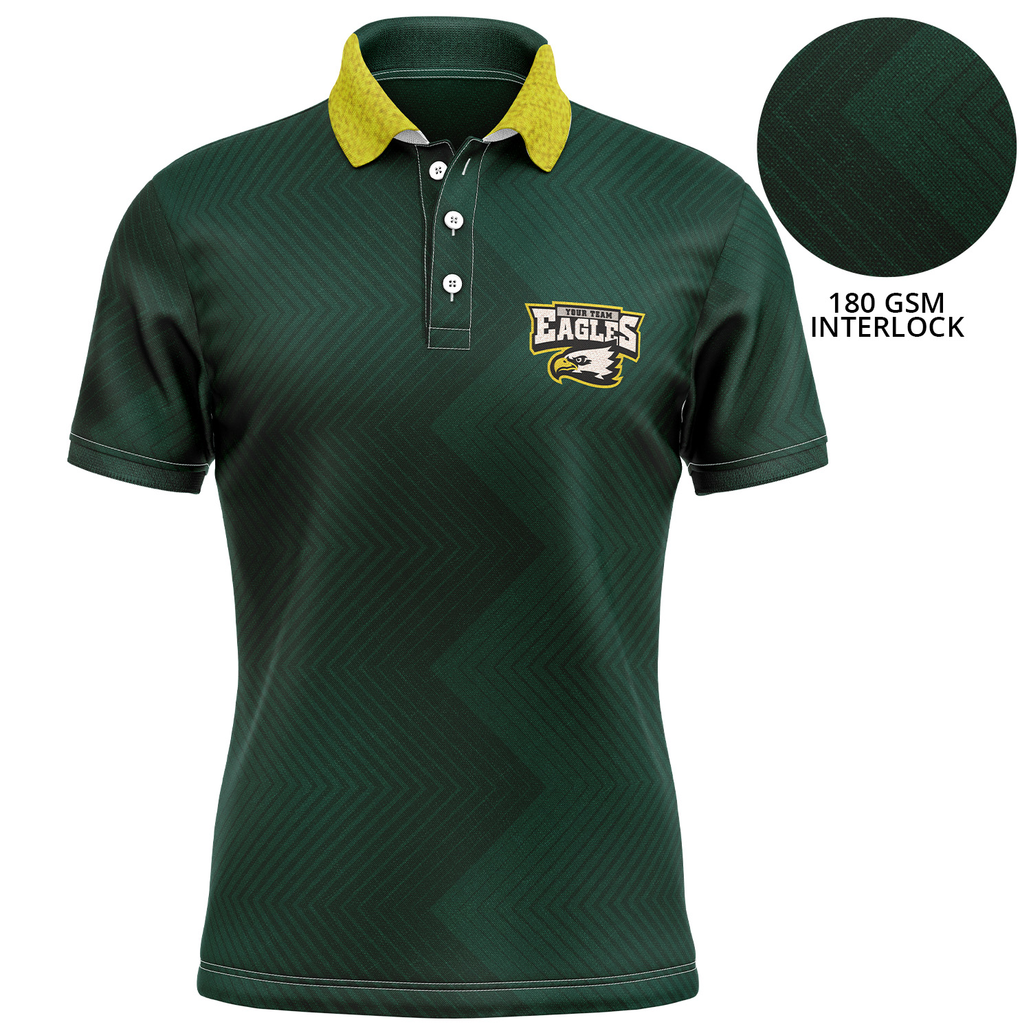 Youth 180 GSM Poly Interlock Sublimation Short Sleeve Polo T-Shirts 1