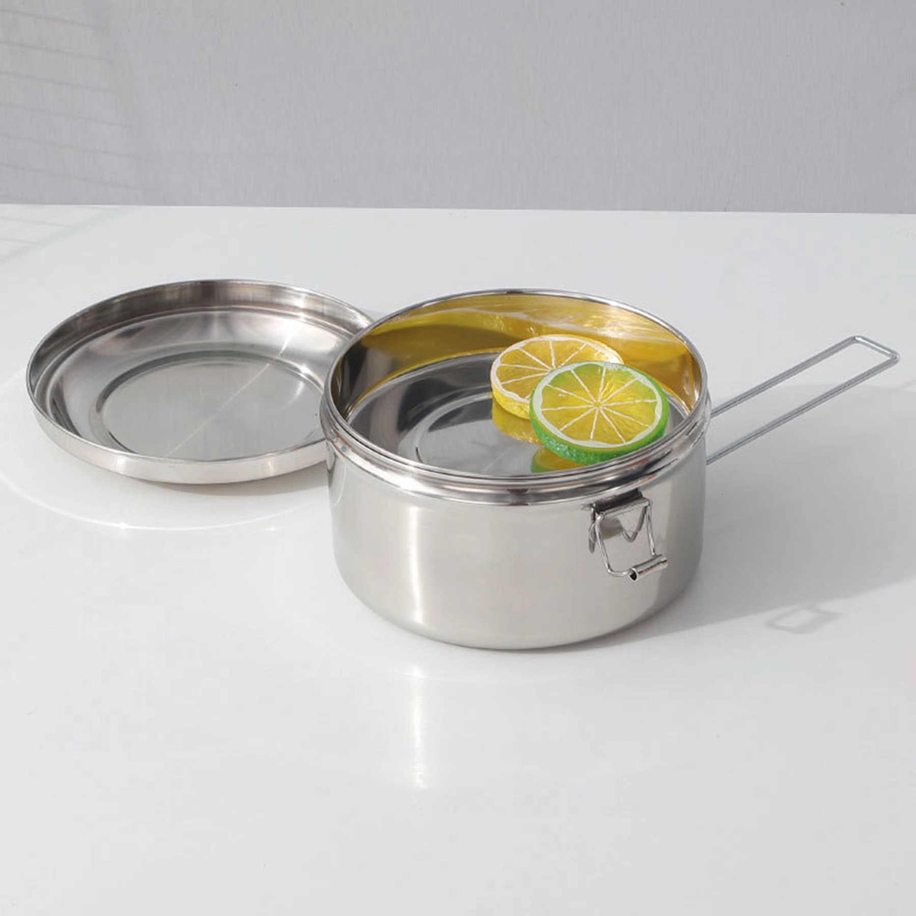 Round Stainless Steel Lunch Box 7