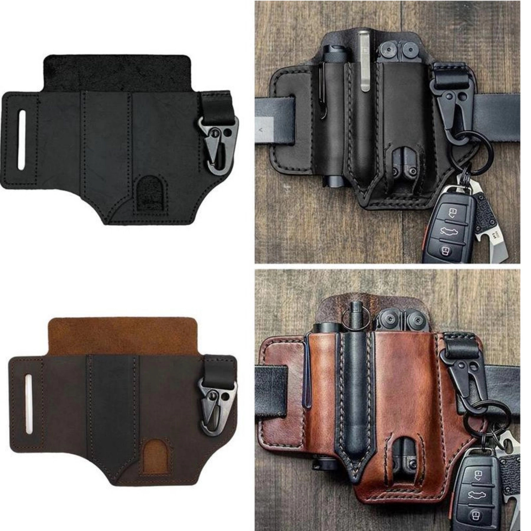 Leather Edc Organizer Sheath Tactical Tool Pouch Holster 4