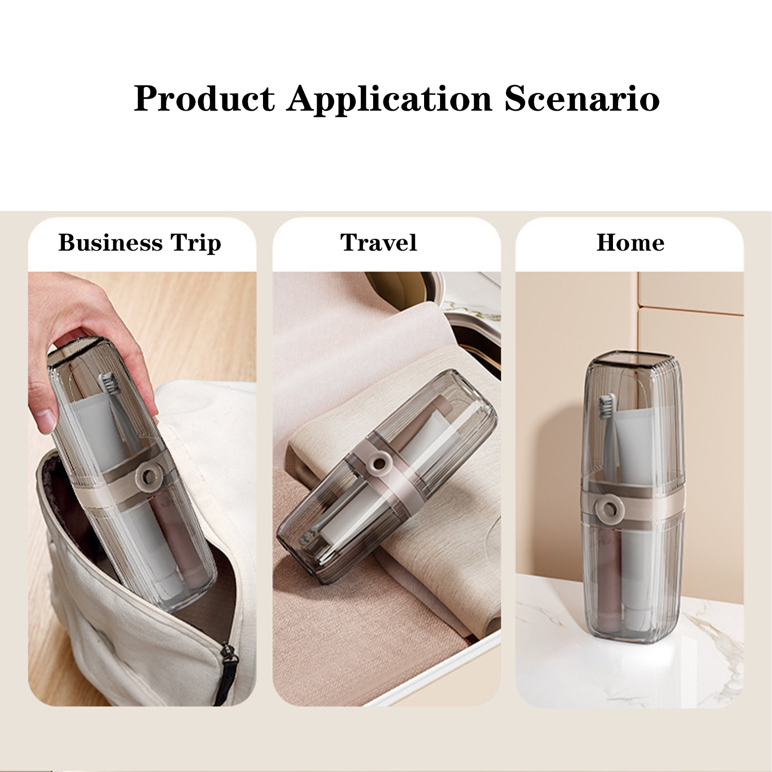 Portable Travel Toothbrush Cup and Soap Box Set 4
