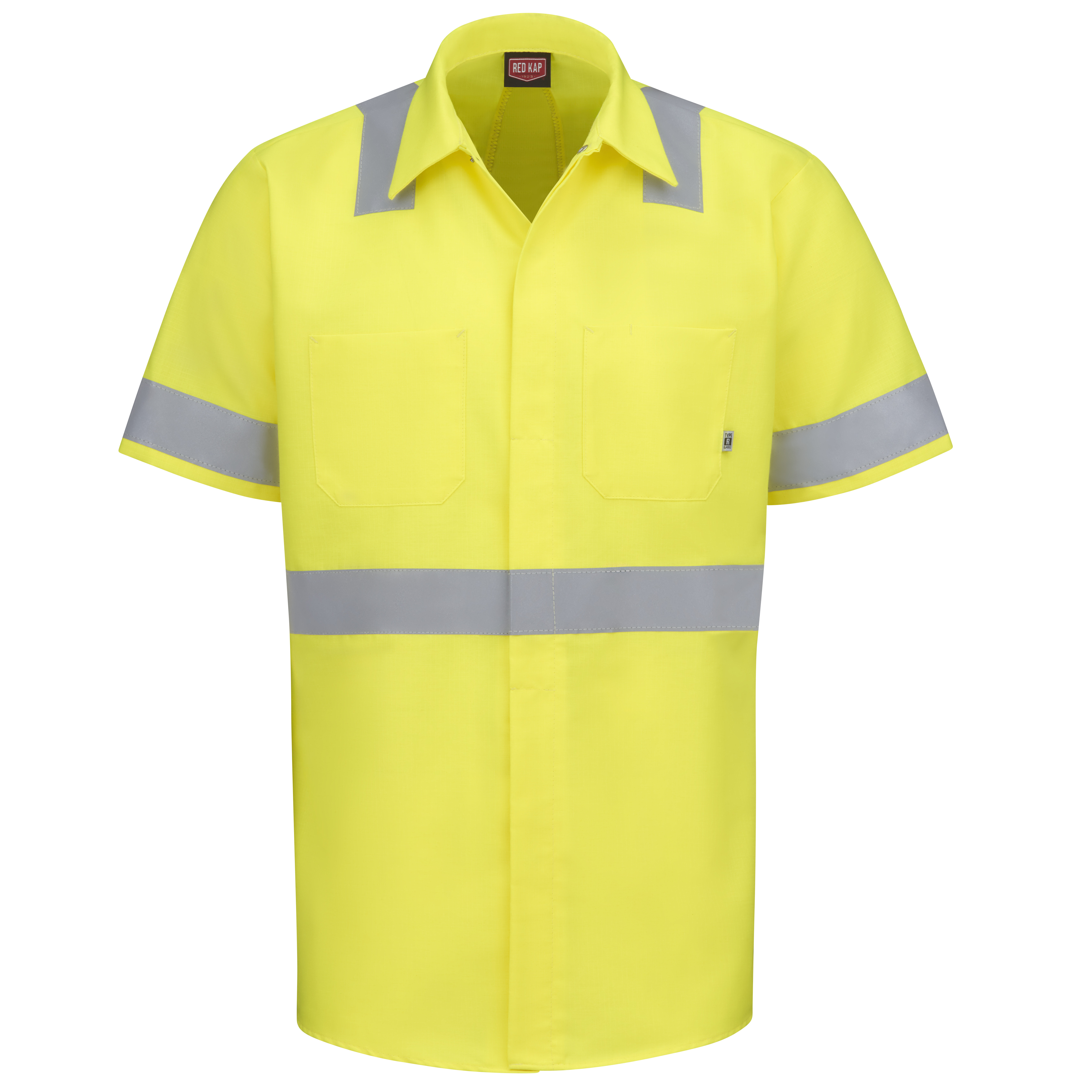 Red Kap® Short Sleeve Hi-Visibility Ripstop Work Shirt with MIMIX® + OilBlok, Type R Class 2 2