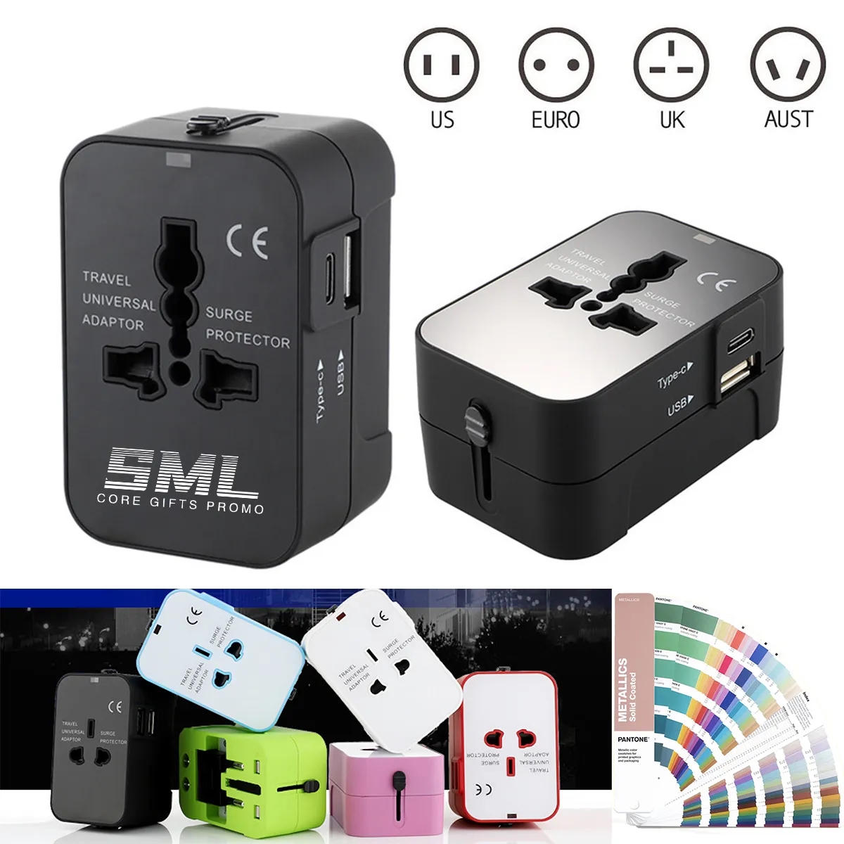 Worldwide All in One Universal Travel Wall Plug Adaptor 1