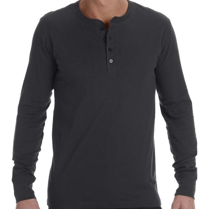 Bella Mens Jersey Long-Sleeve Henley 3