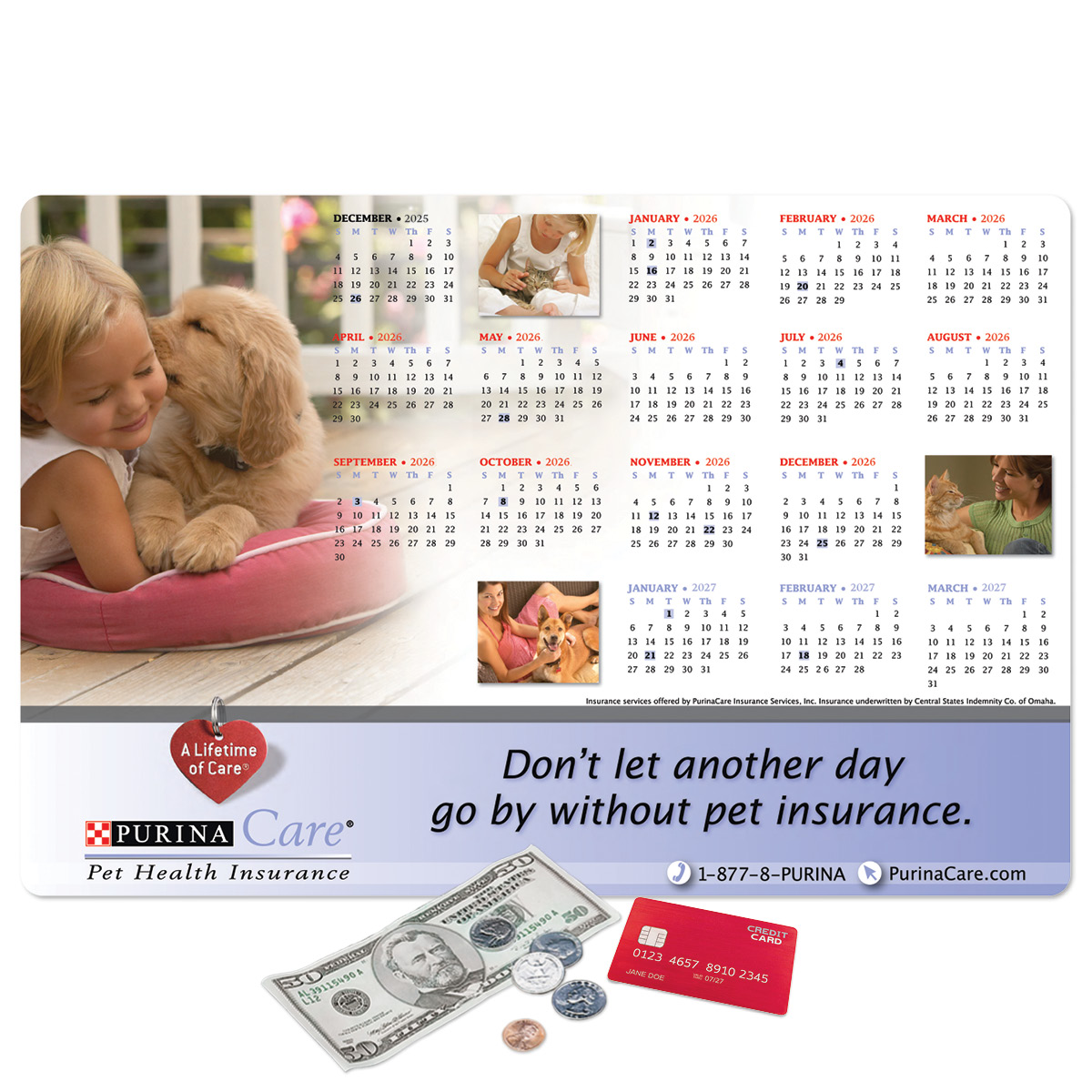 Origin'L Fabric Heavy Duty Fabric Calendar Counter Mat-12"x18"x1/16"