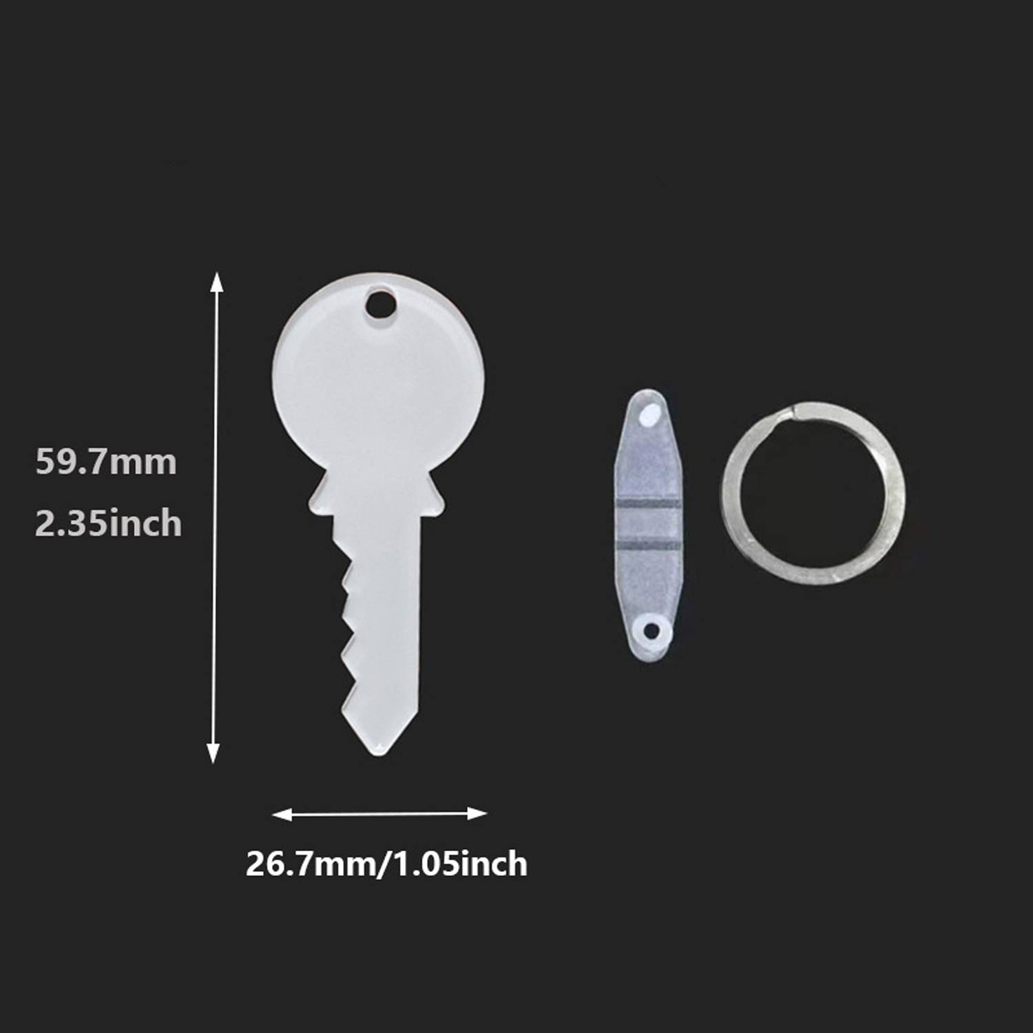 Custom Acrylic Key Shaped Keychain 5