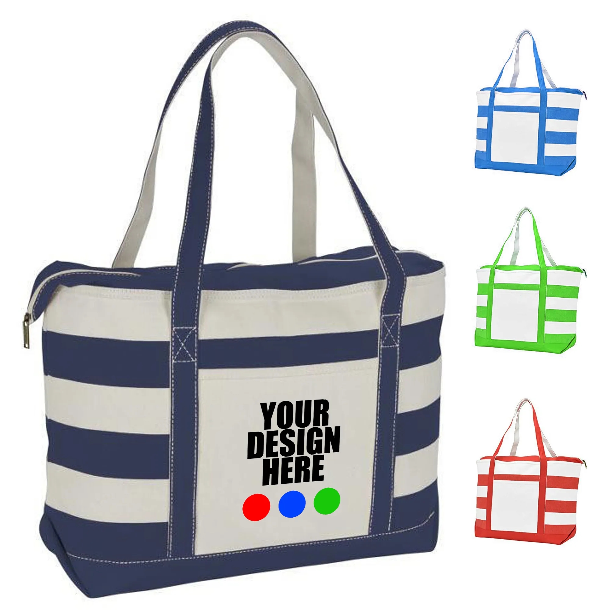 Strip Canvas Tote Bag, custom tote bag with logo imprint 4