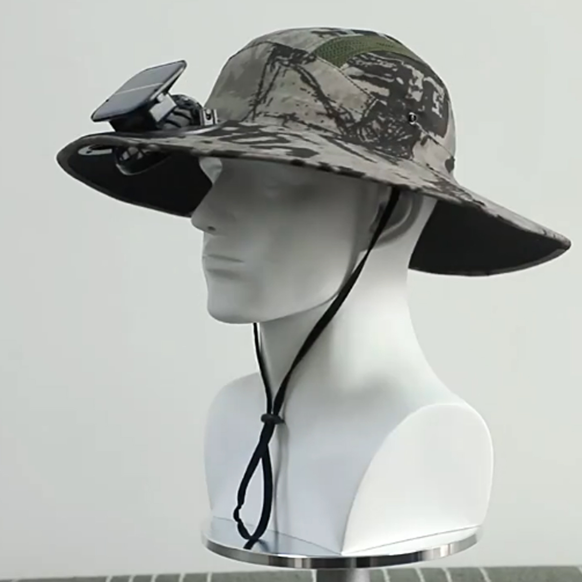 Solar Powered Cooling Boonie Hat with Fan and Wide Brim 4