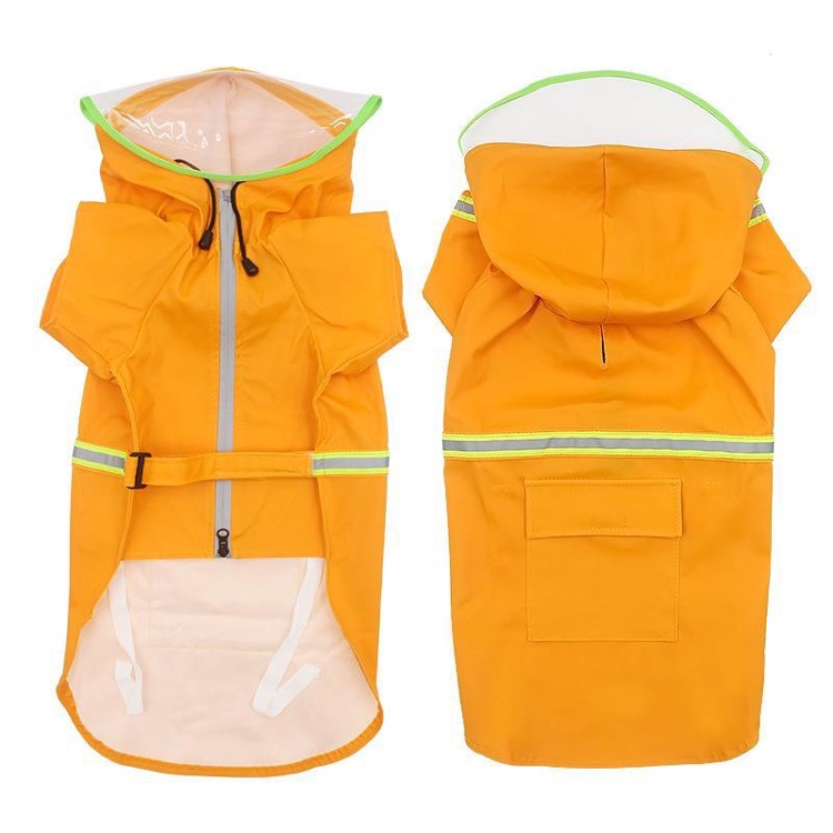 Raincoats for Large Dogs with Reflective Strip Rain 7