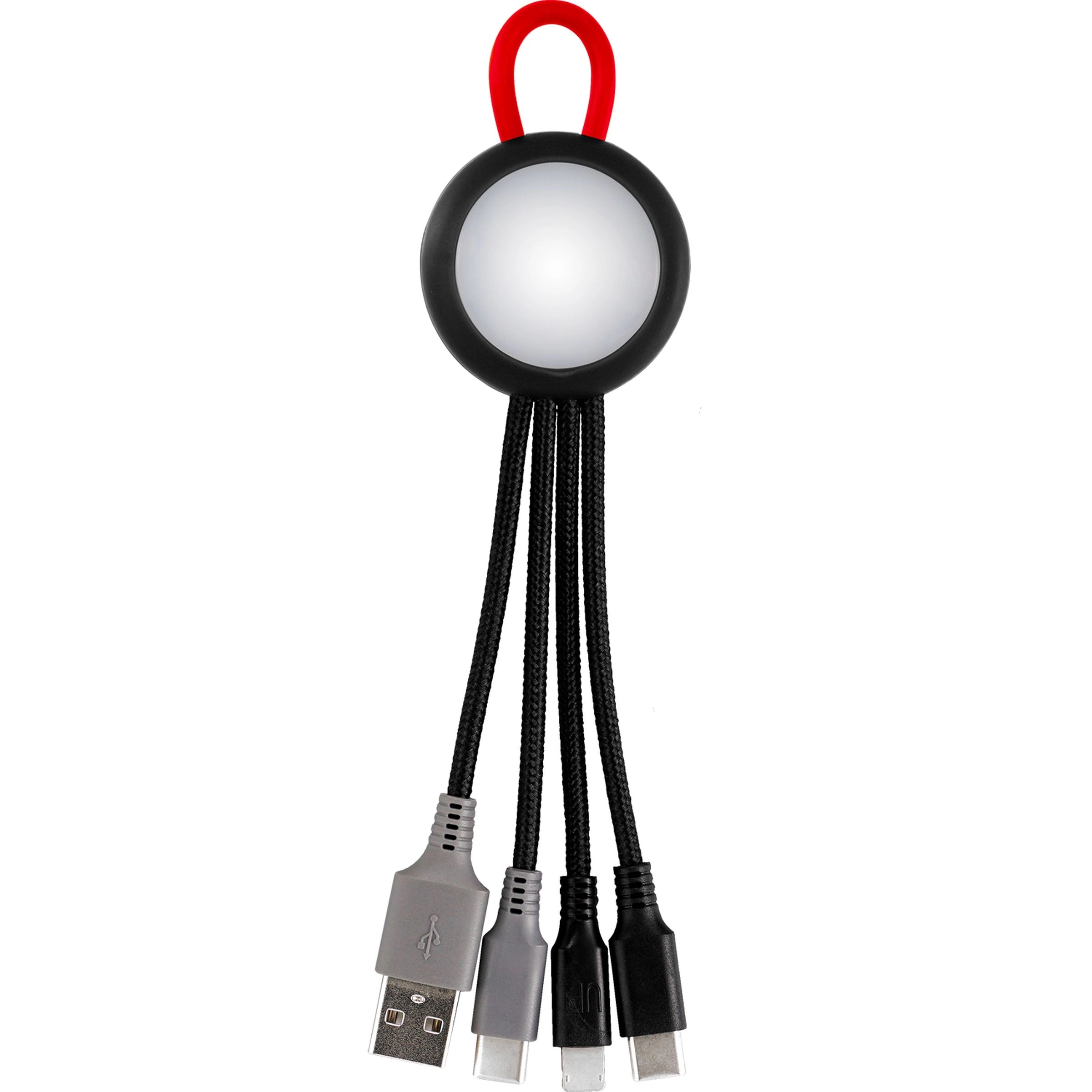 Clearview Light Up Loop Dual Input 3-in-1 Charging Cable 18