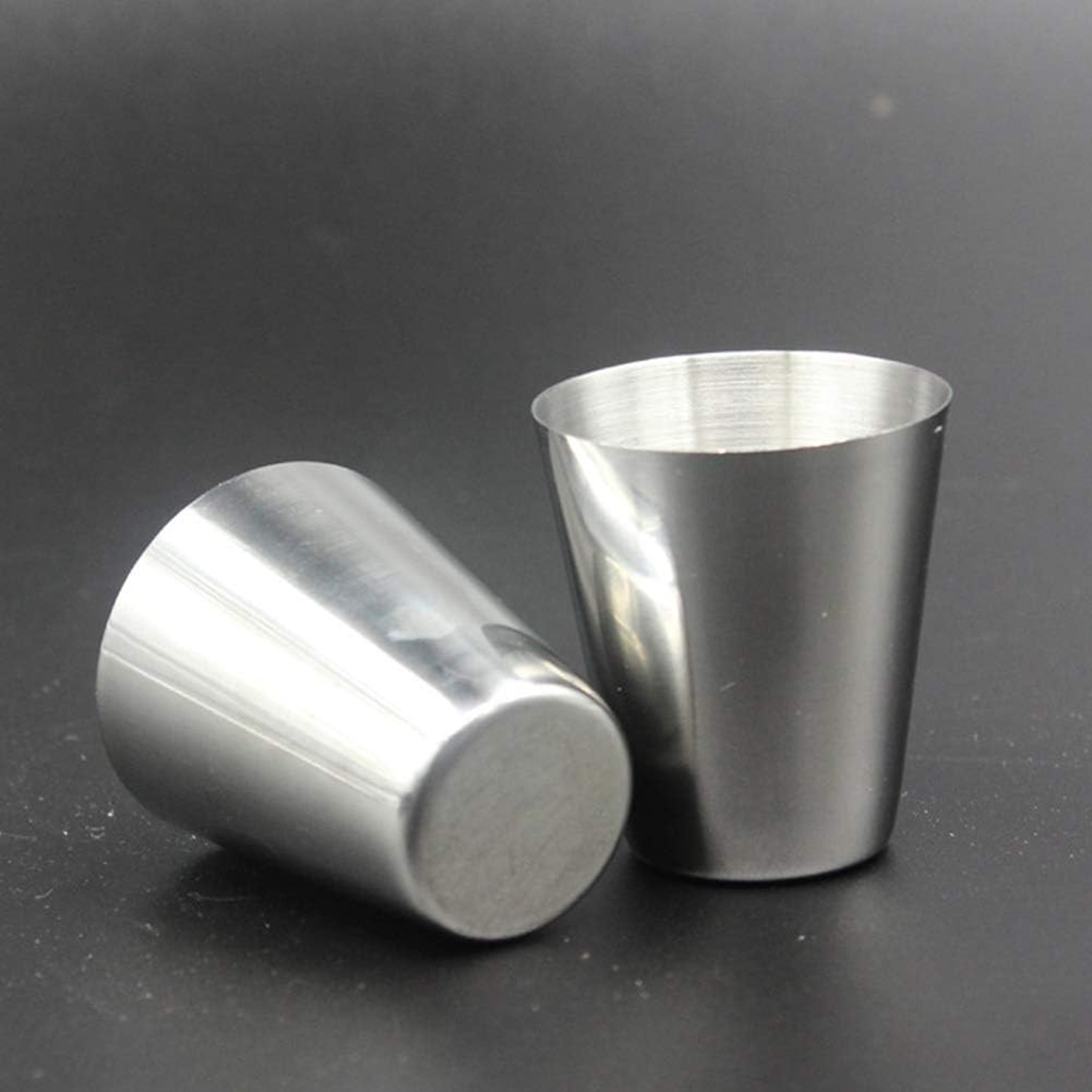 4pcs 1Oz Stainless Steel Shot Cups w/ Leather Case 9