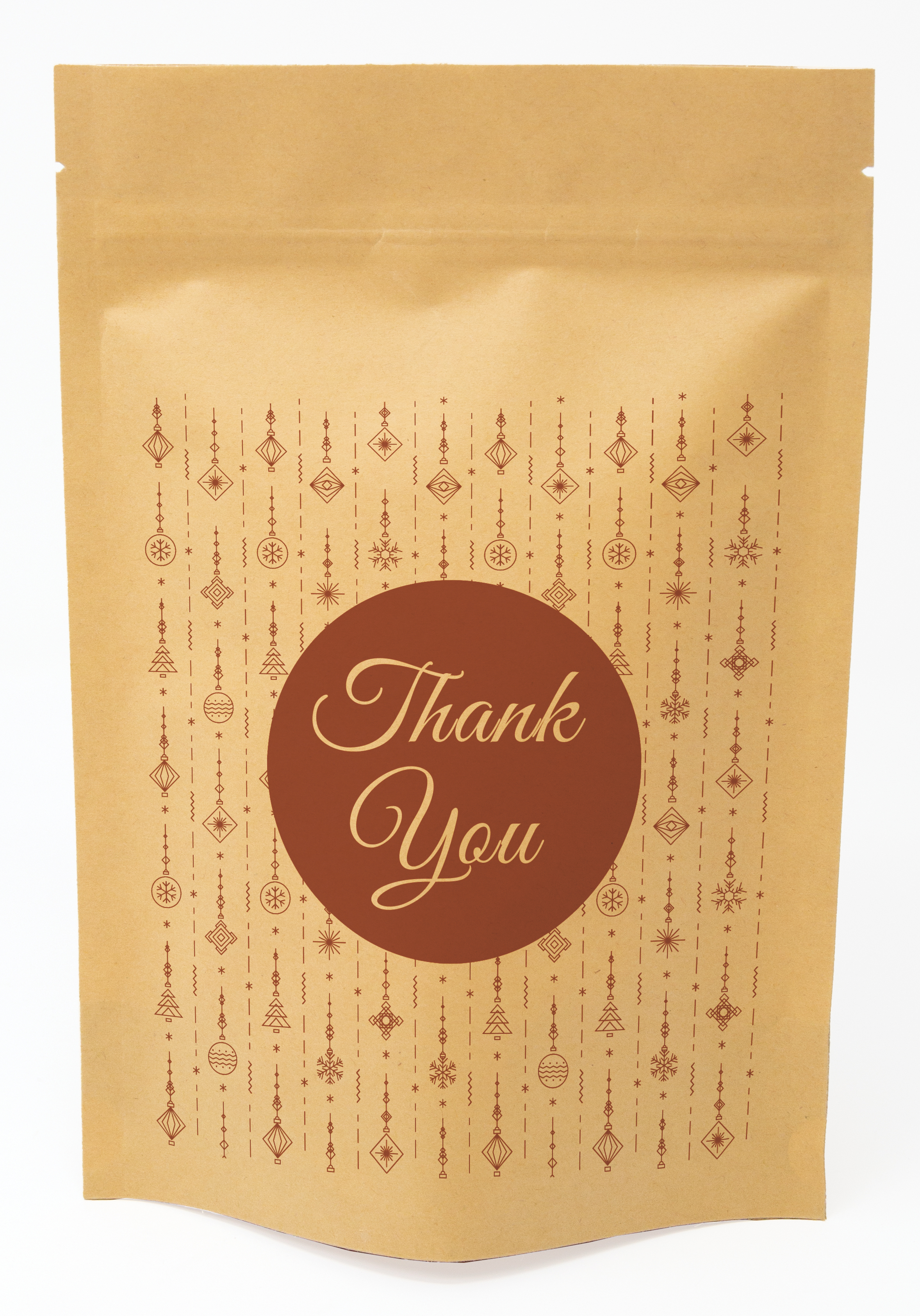 Holiday Red Predesigned Kraft Barrier Pouch (6"W x 9"H x 3"D)