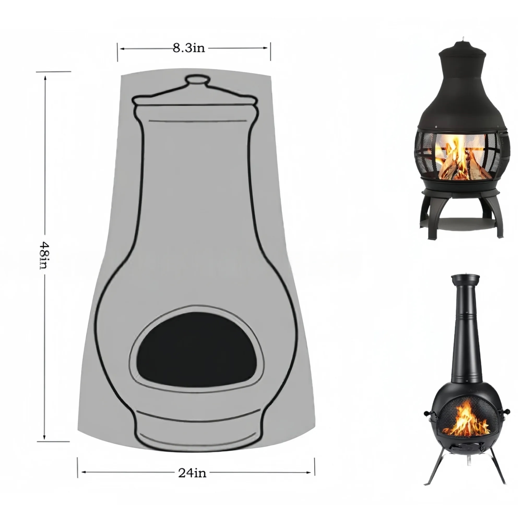 Waterproof Outdoor Chiminea Cover 1