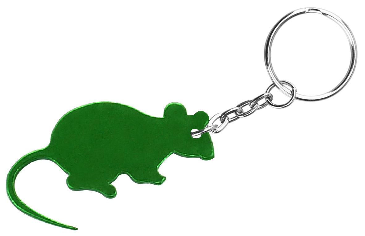 Rat / Mouse shape bottle opener with key chain. 3