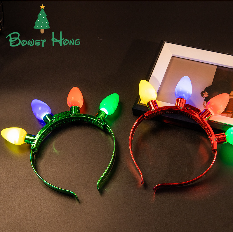 Xmas Led 4 Color Bulb Headband 3