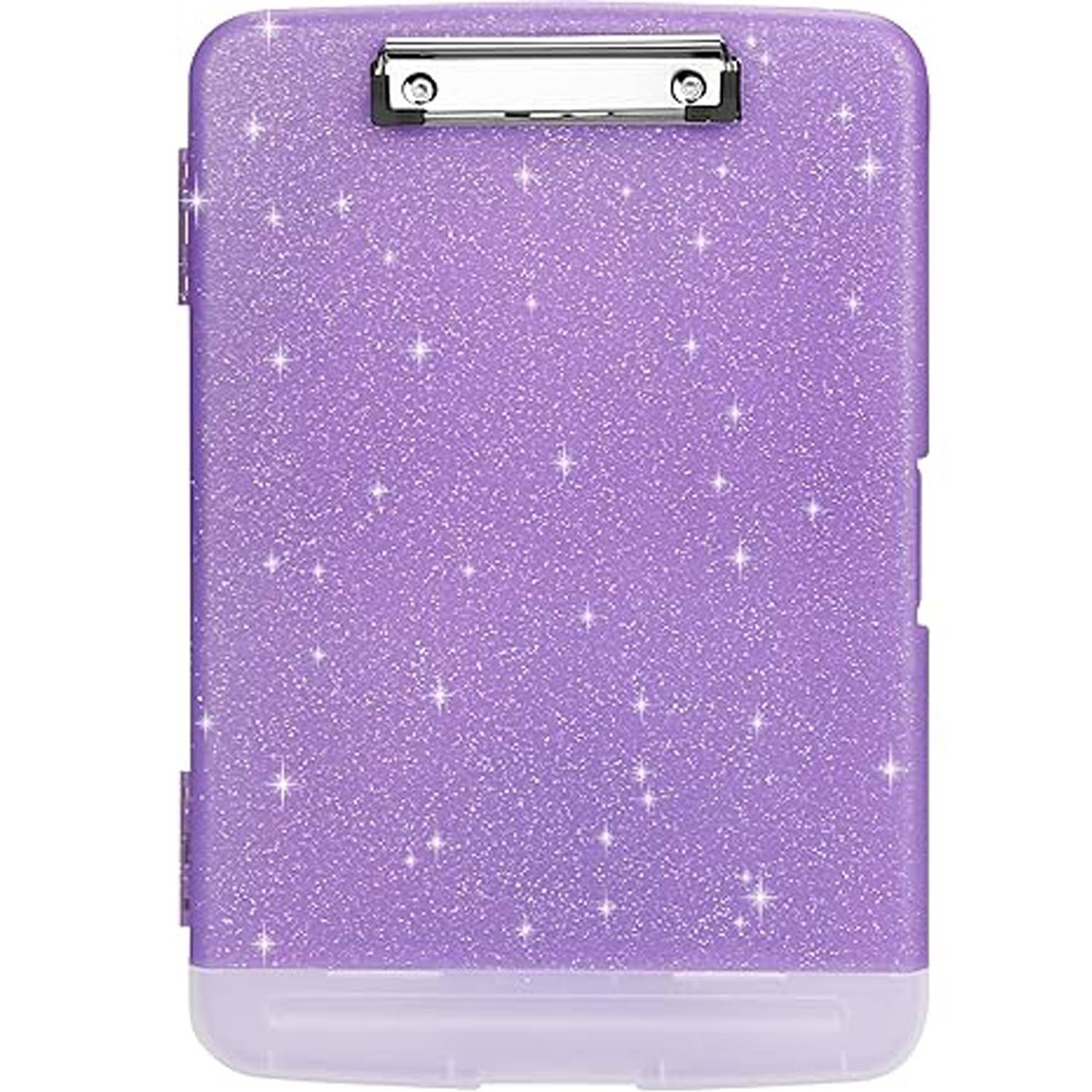Glitter A4 Plastic Storage Clipboard w/ Pen Holder 8
