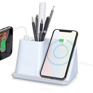 Wireless Charging Stand Pen Holder 15W Fast Charge 3