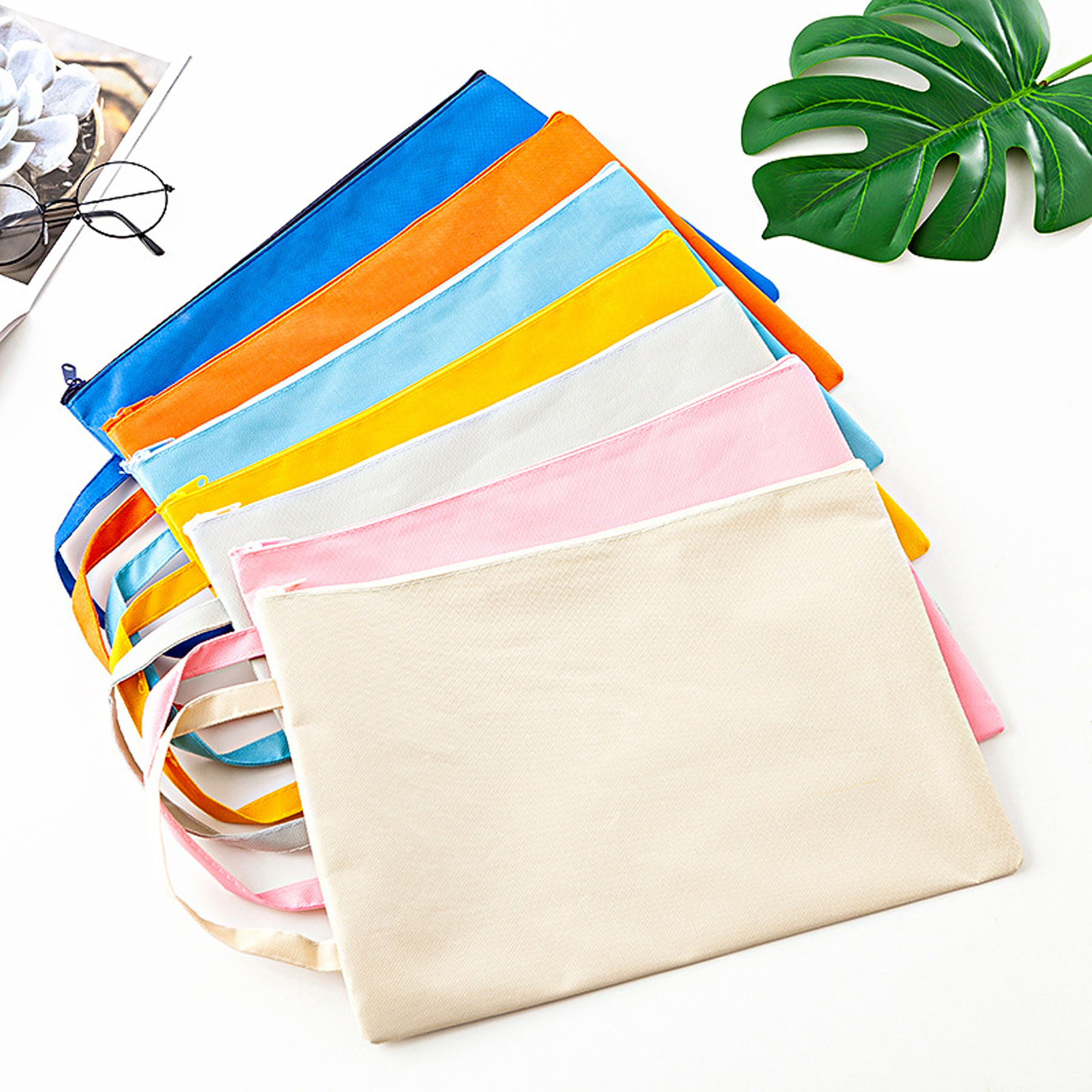 A4 Canvas Zipper File Bag 2