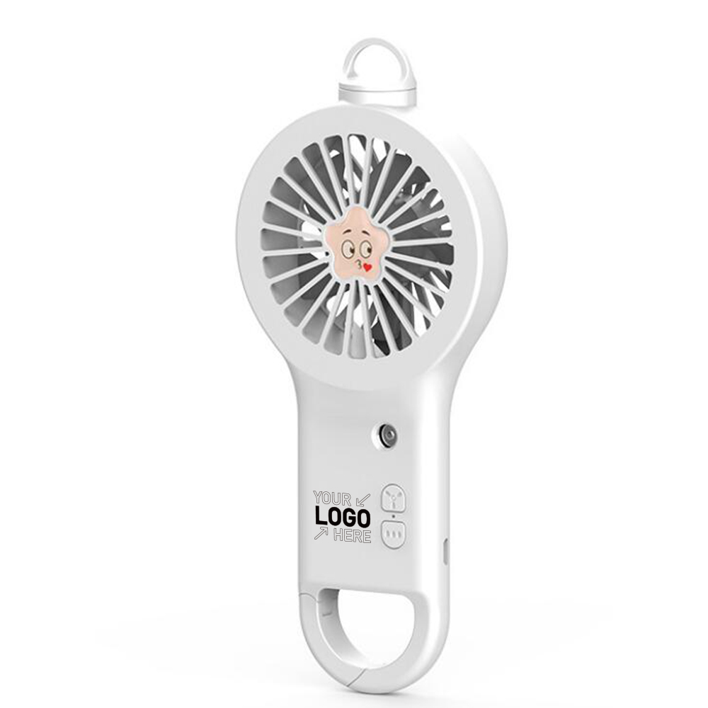 Handheld Misting Fan With Carabiner Keychain 1