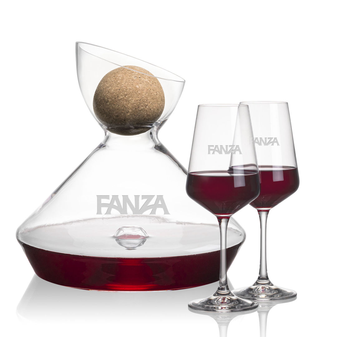 Woodbury Carafe w/Cork Stopper & Cannes Wine 5