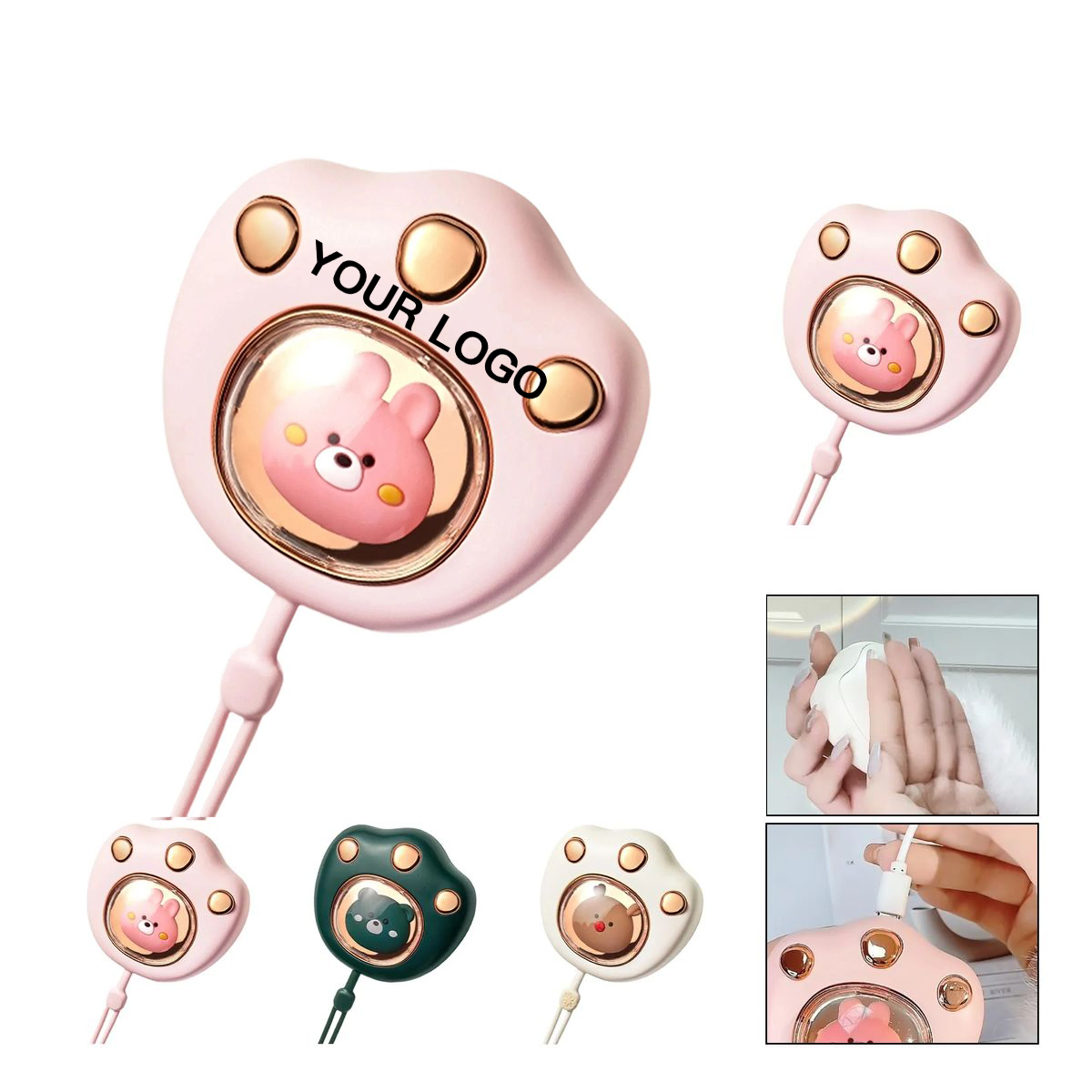 Rechargeable Hand Warmer Cat Paw Design Cute 2