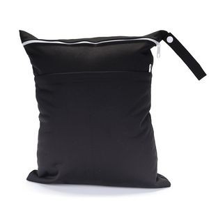 Wet Dry Bags with Two Zippered Pockets for Baby Diapers 1