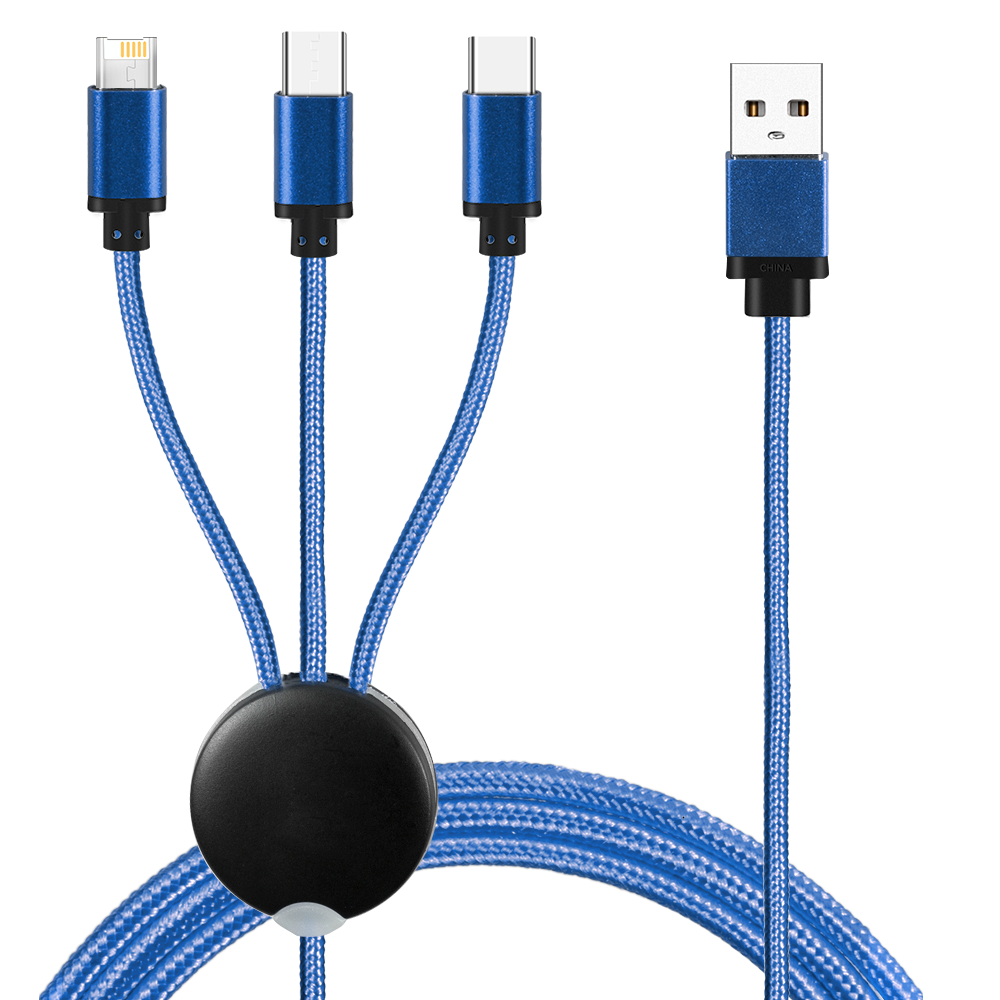Cherry Avenue 3 in1 Logo Light Up Charging Cable with iPhone & Android 2 Simports