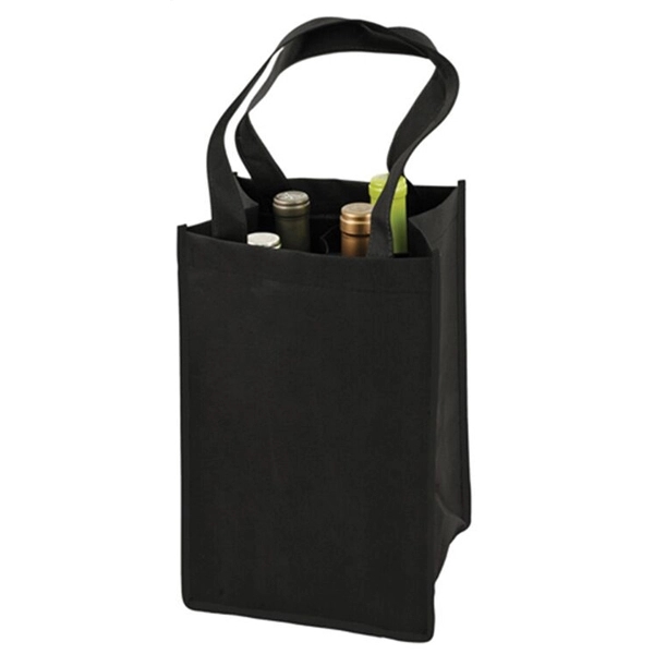 Non Woven 4 Bottle Wine Tote Bag 4