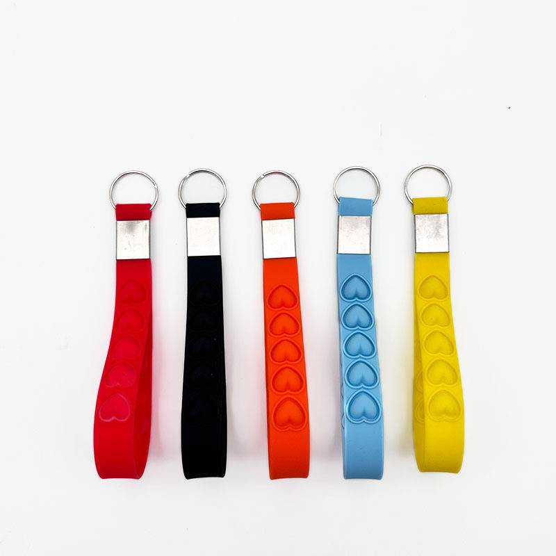 Silicone Heart Keychain Stress Relief 6
