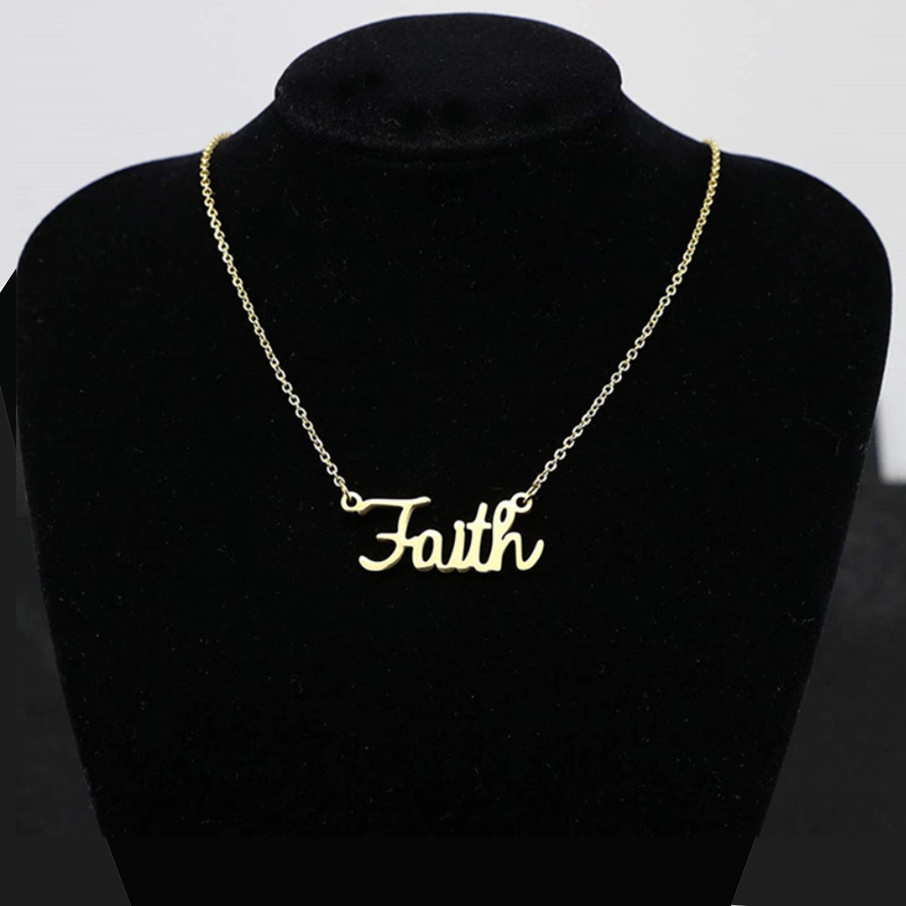 Titanium Steel Faith Inspirational Necklace 2