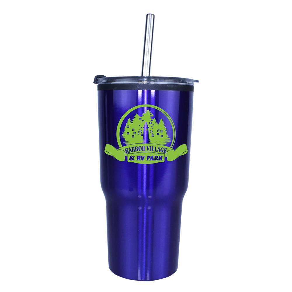 20 oz. Ares Tumbler with Stainless Straw/Flip Top Lid 13