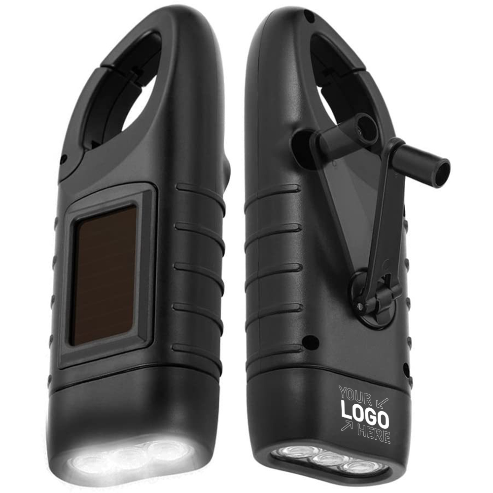 Hand Crank Solar LED Flashlight 5