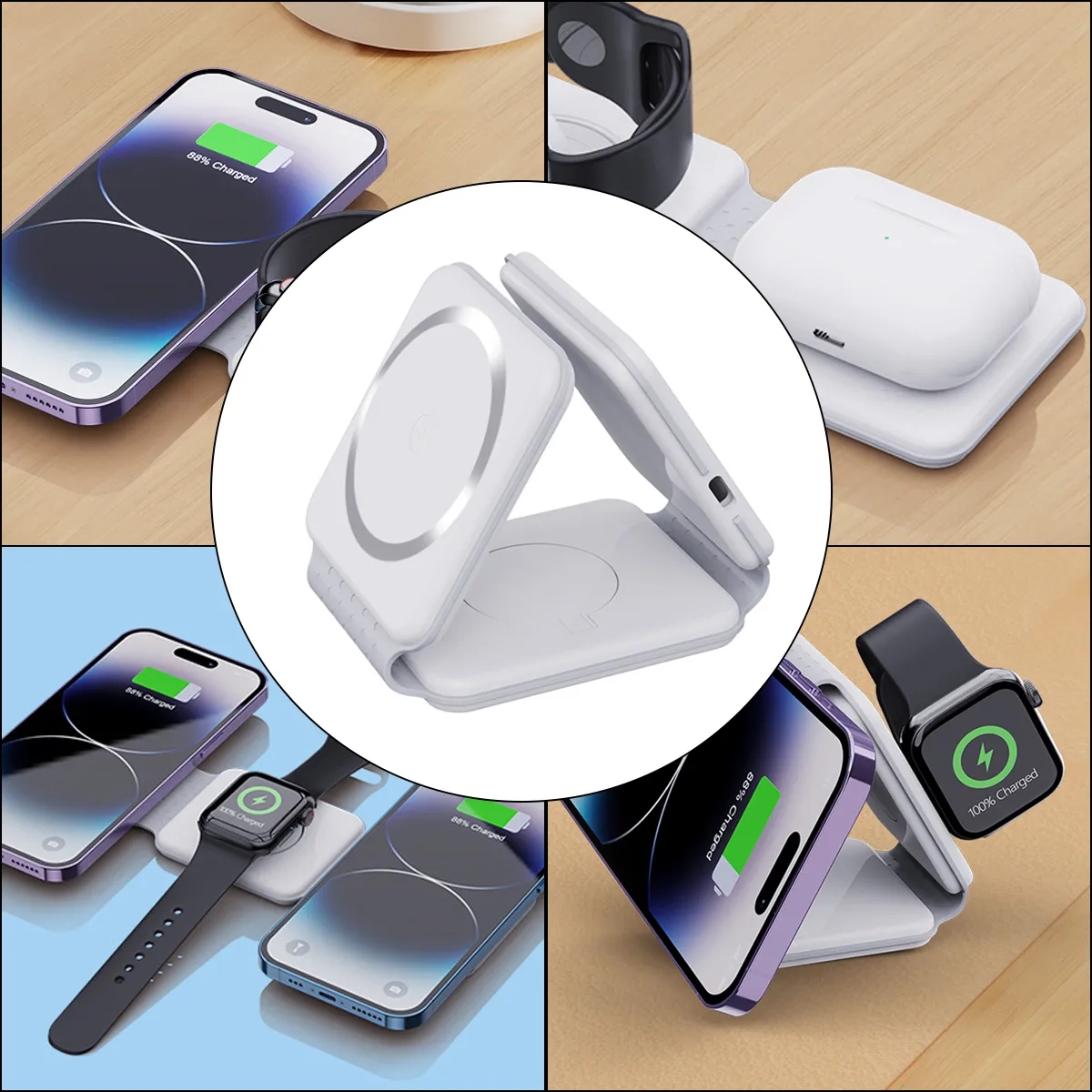 Foldable Multi-Device Wireless Charging Station 4