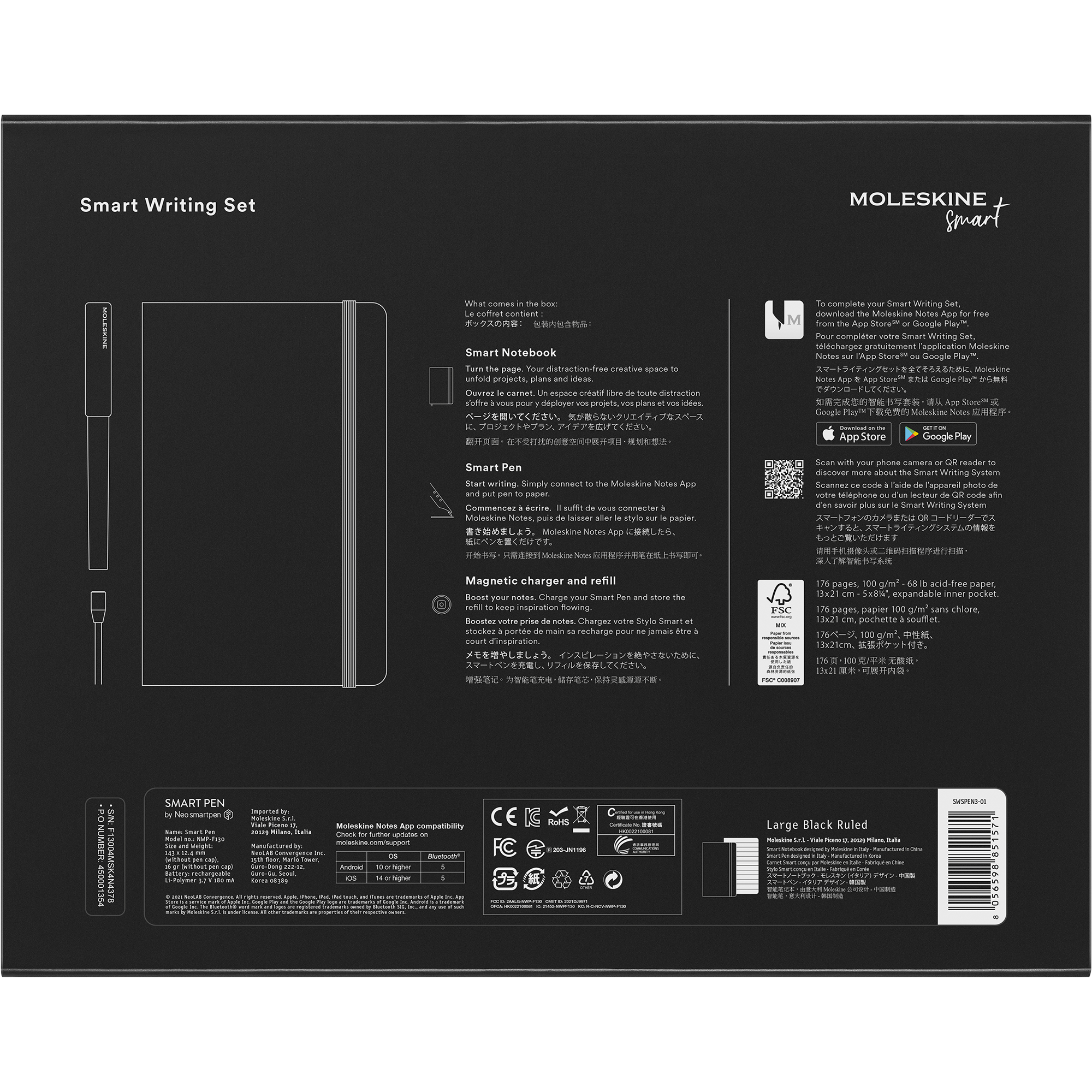 Smart Writing Set Ruled Large