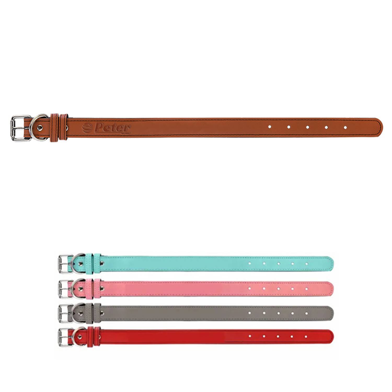 Adjustable PU Leather Pet Collar 2