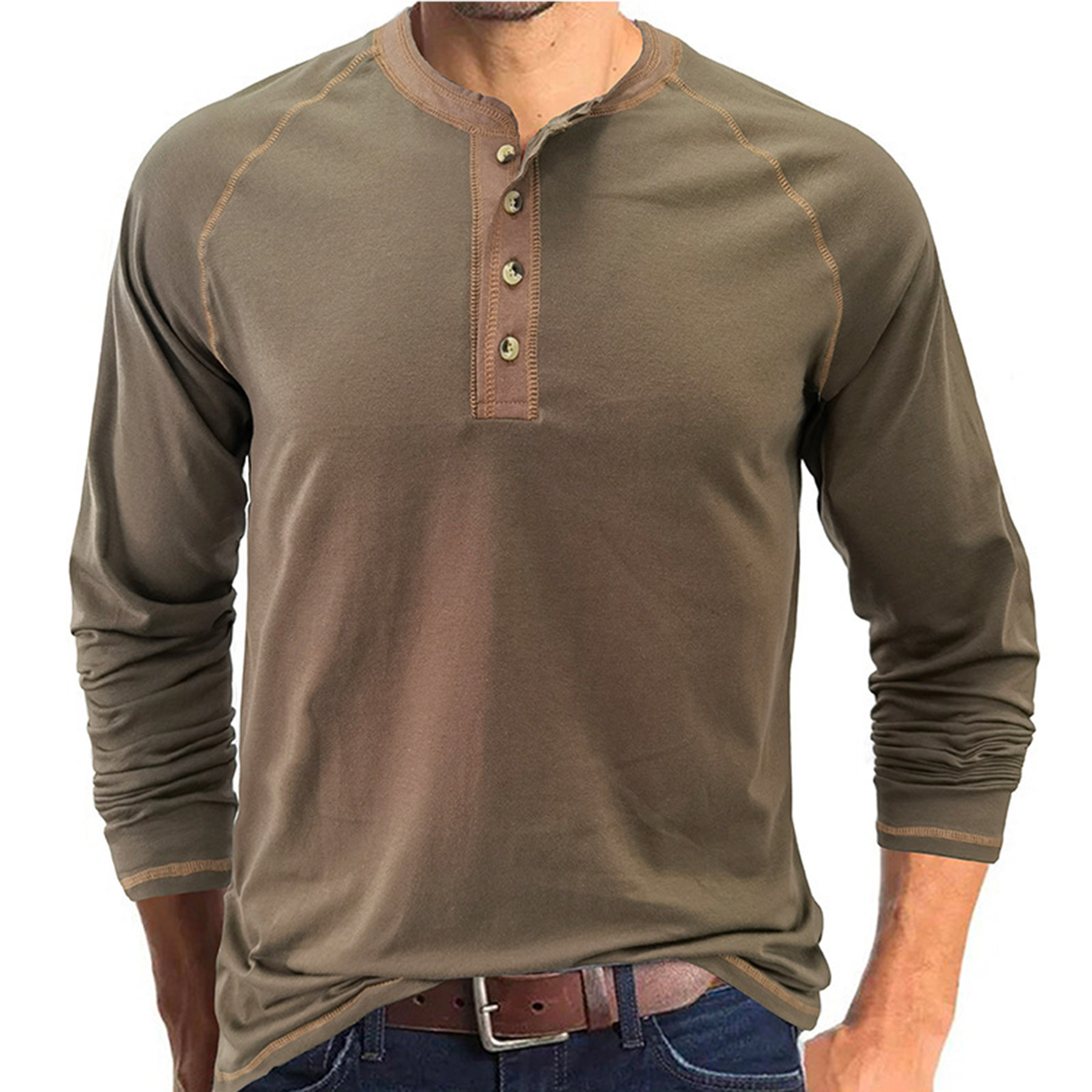 Outdoor Button Long Sleeved Bottoming Shirt 12