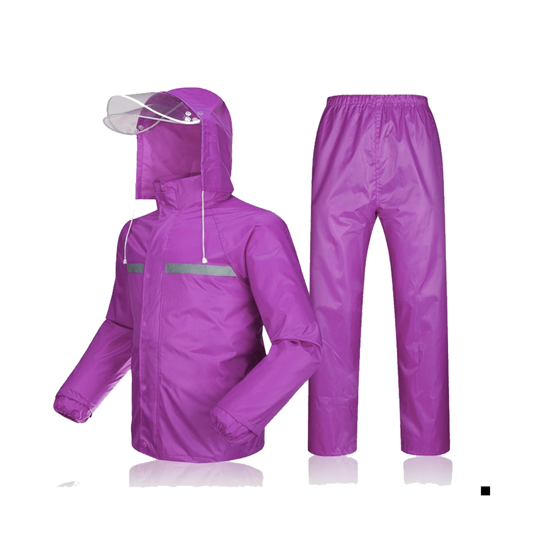 Hooded Reflective Rain Suit Set 3