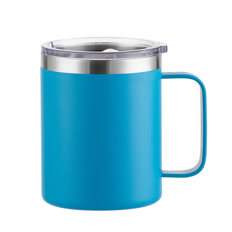 12 oz Stainless Steel Tumbler W/ Lid & Handle 21