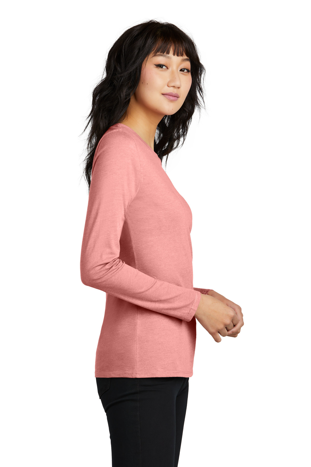 District Women's Perfect Blend CVC Long Sleeve Tee DT110 44
