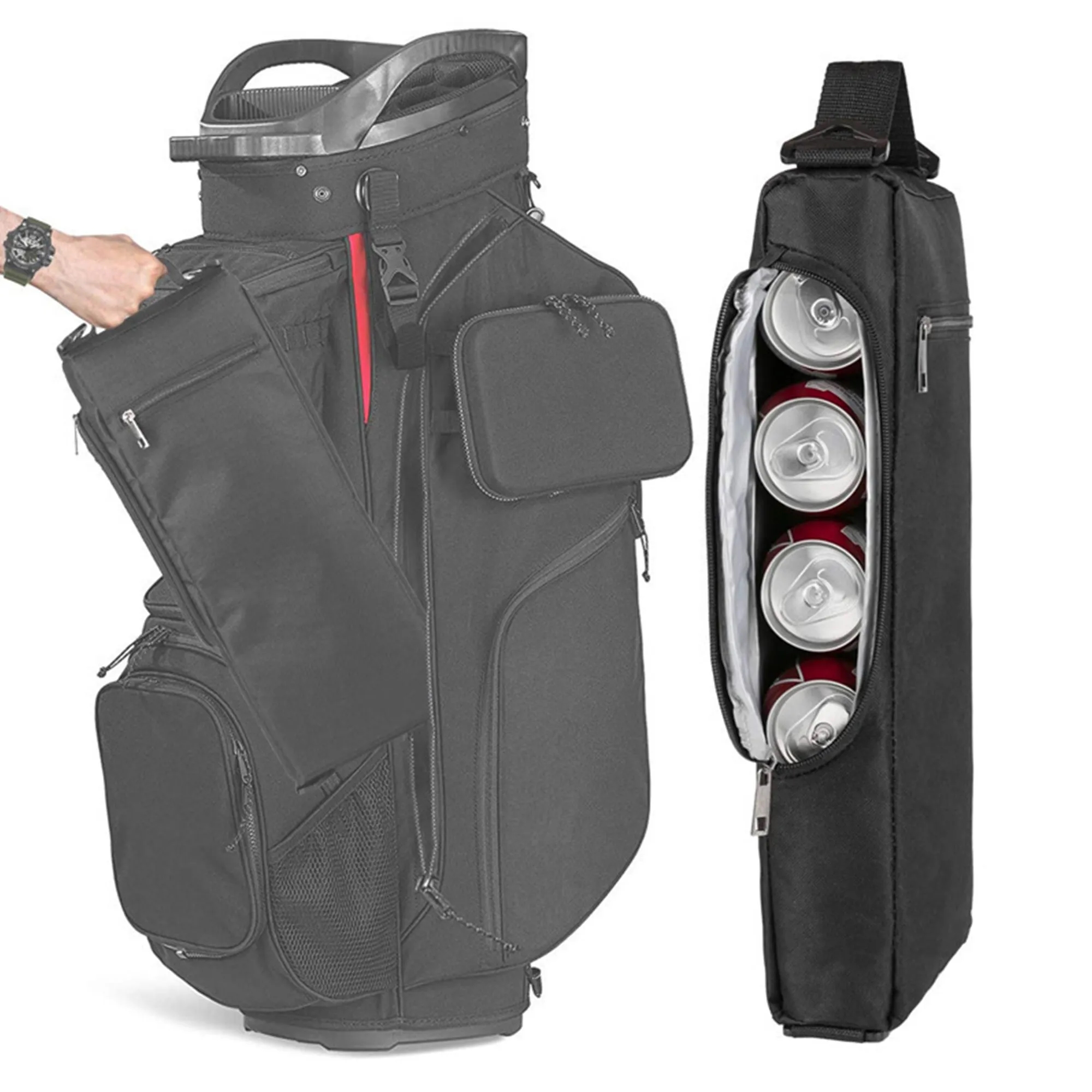 6 Cans Golf Cooler Bag Holds 2