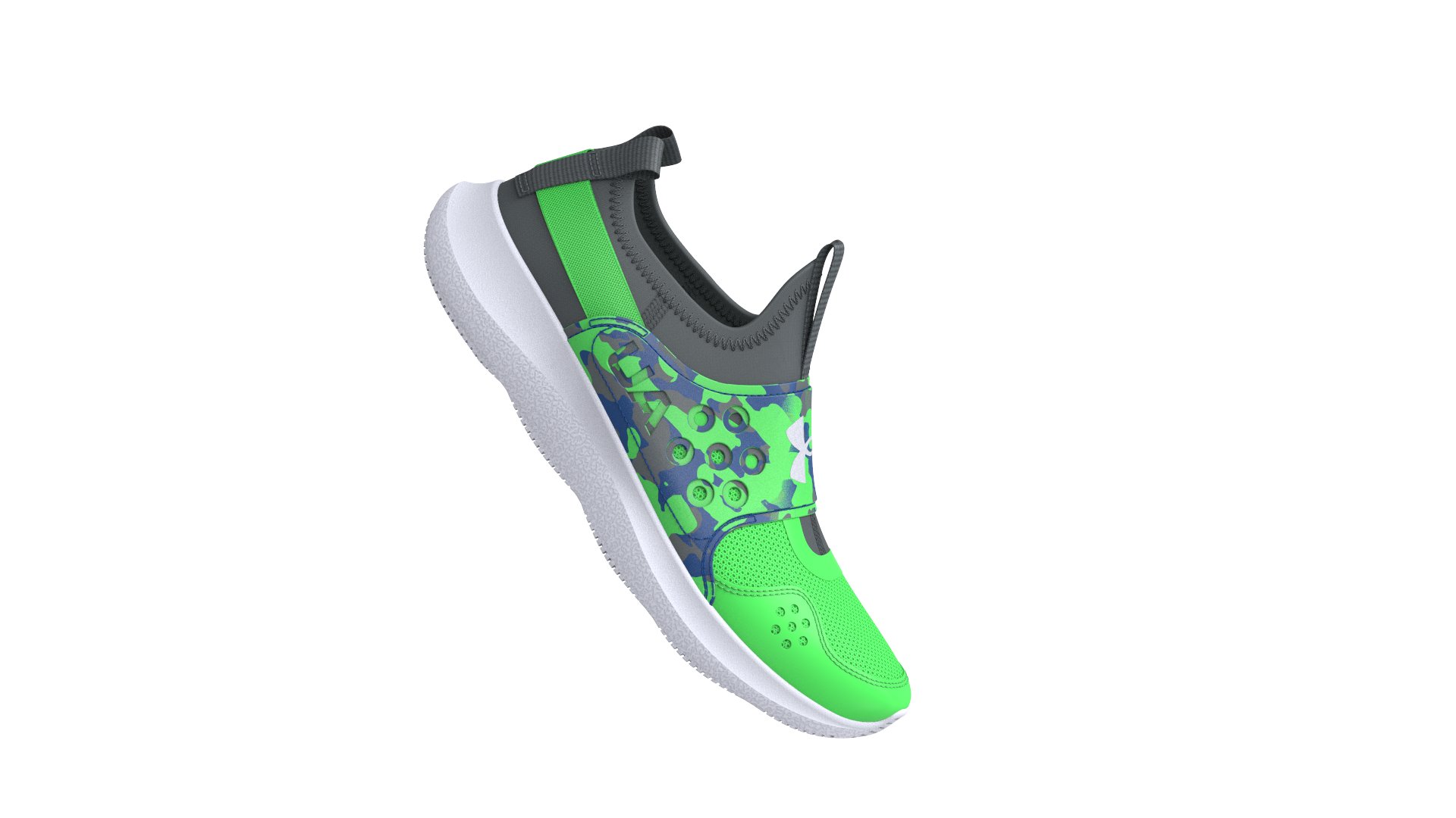 Boys' Grade School UA Runplay Camo Running Shoes  3
